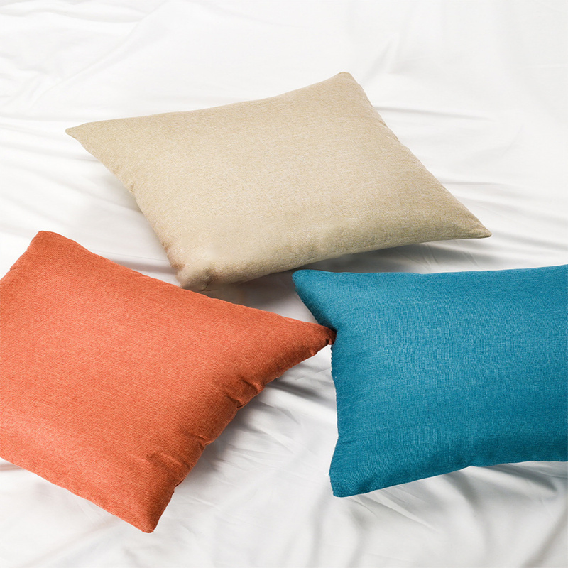 Soft Natural Beige Linen Throw Pillow 16X16 Inches for Home Decor