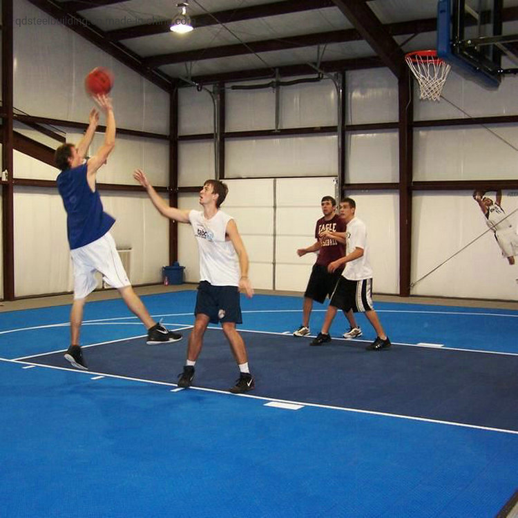 Low Cost H Beam Prefabricated Steel Structure Football Court Stadium Sports Hall Building Badminton Court