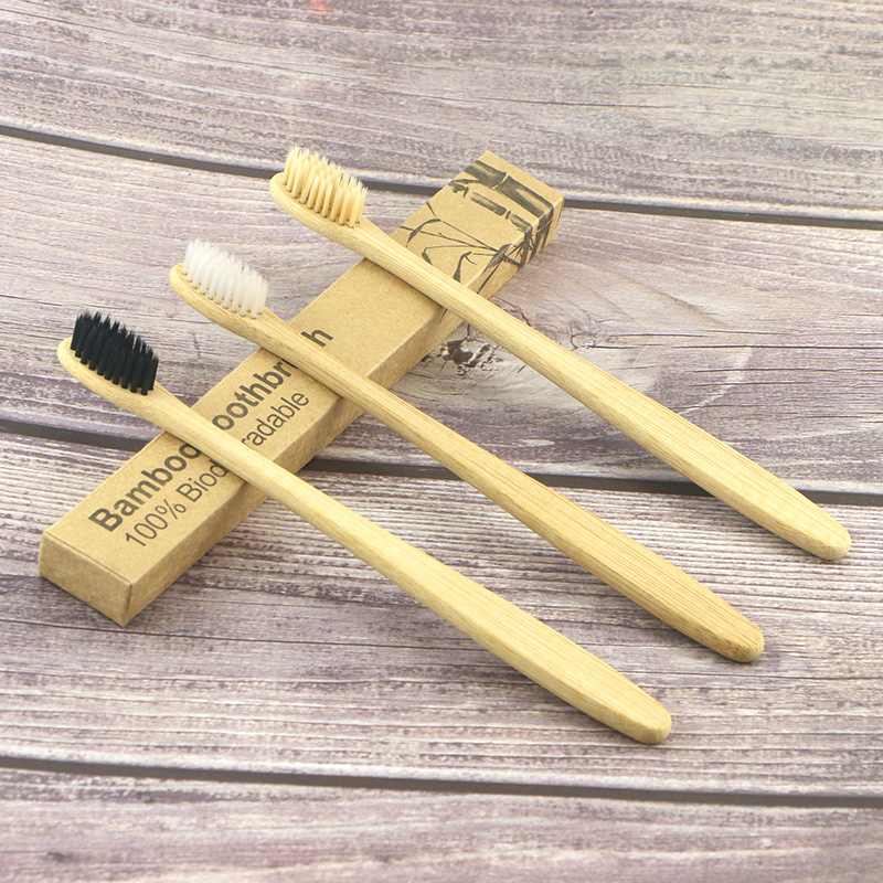 Eco Natural Bamboo Toothbrush Ultra Soft Biodegradable Head Bamboo Tooth Brush