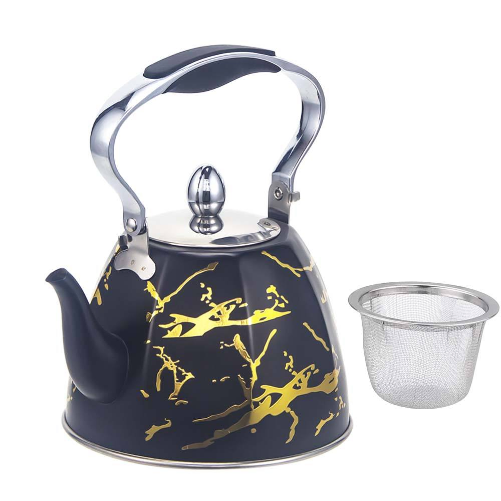 1 Litre Octagon Stainless Steel Tea Kettle with S/S Filter, Zepter Arshia for Kazakhstan Uzbekistan, Turkmenistan, Tajikistan,