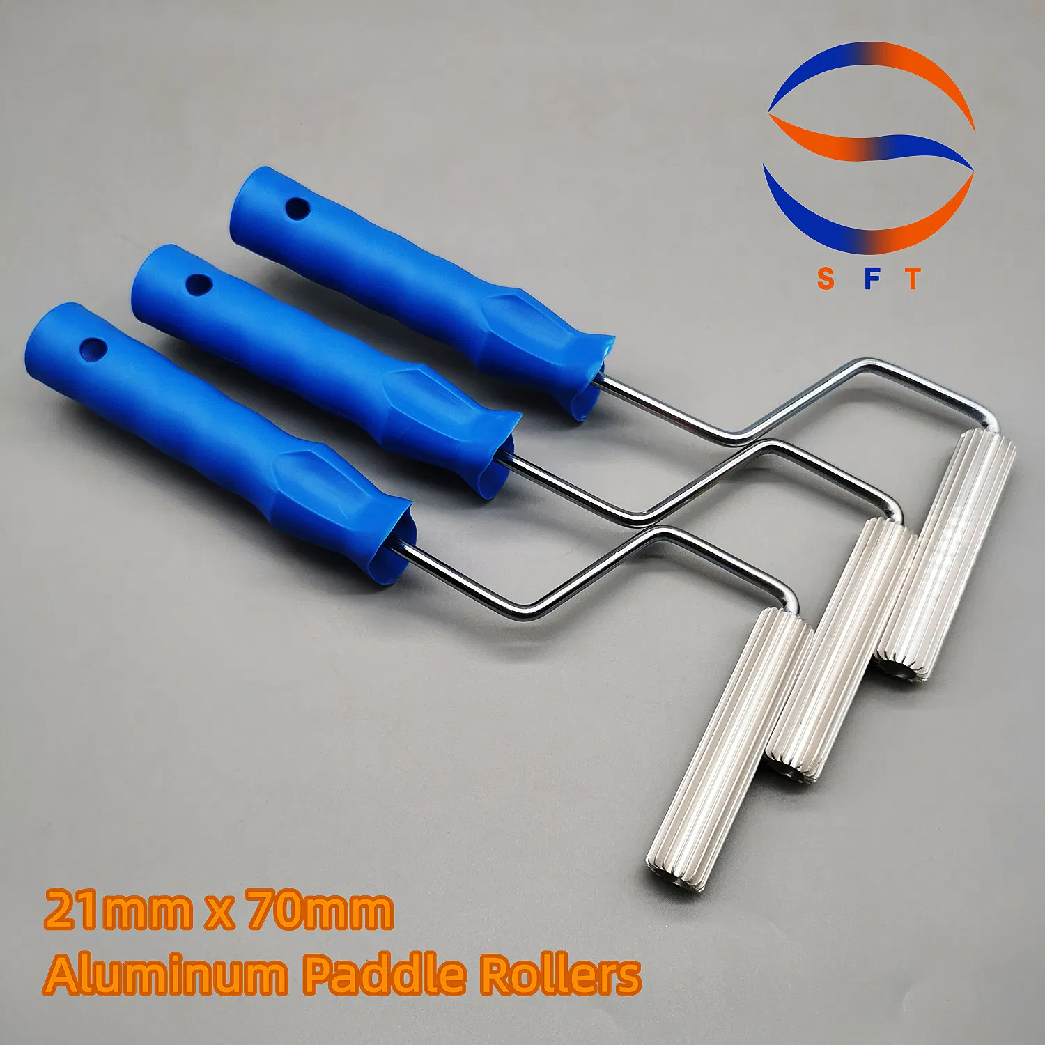21mm X 70mm Aluminium Fiberglass Paddle Rollers for GRP FRP Laminating