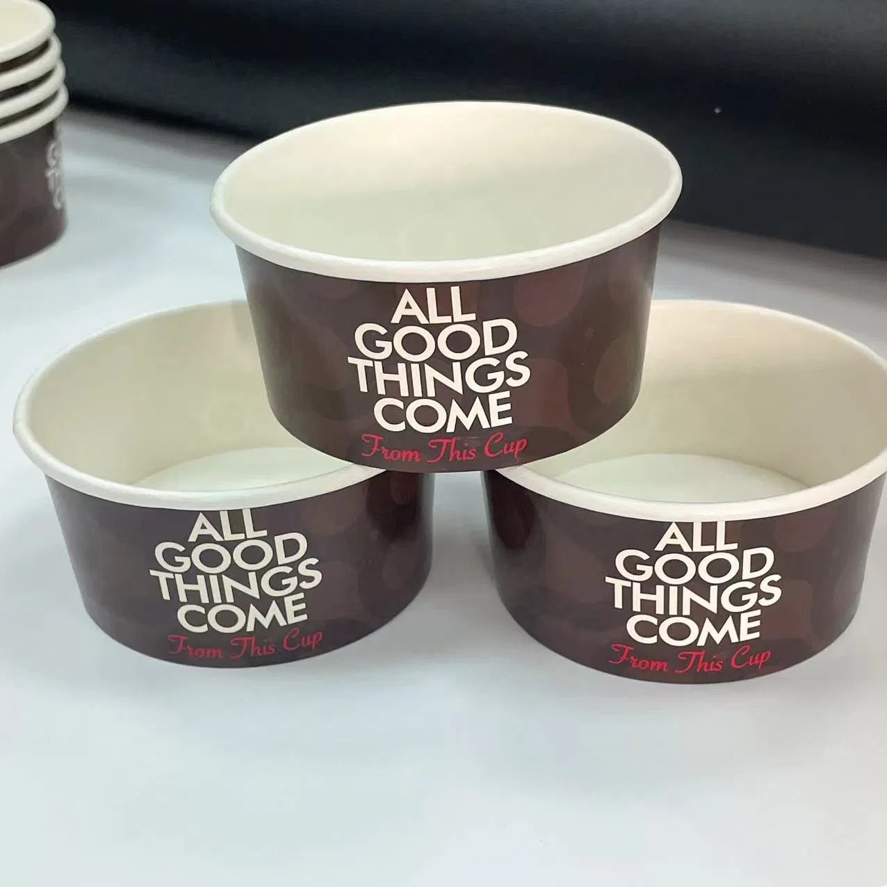 Ice Cream Packing Chair Wigs Paper Cake Cup Custom Logo