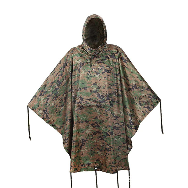 Camouflage Trendy Waterproof Rain Wear Raincoat Poncho