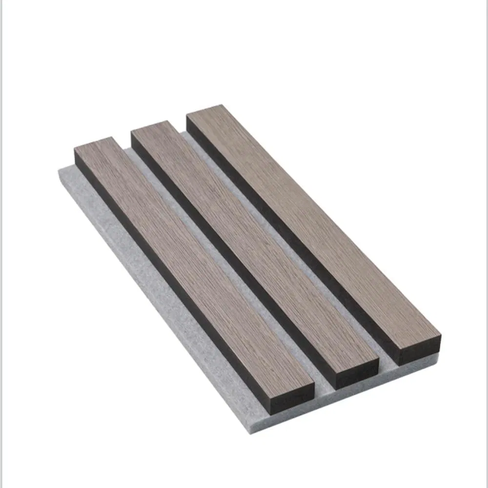 Eco-Friendly Acoustic Panel Wood Slat Polyester Fiber for Room Wall
