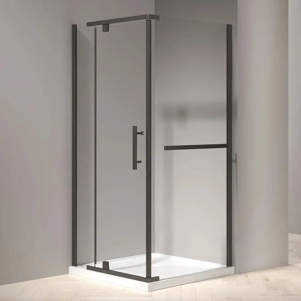 6mm Pivot Hinge Clear Shower Doors Frameless Glass Shower Screen