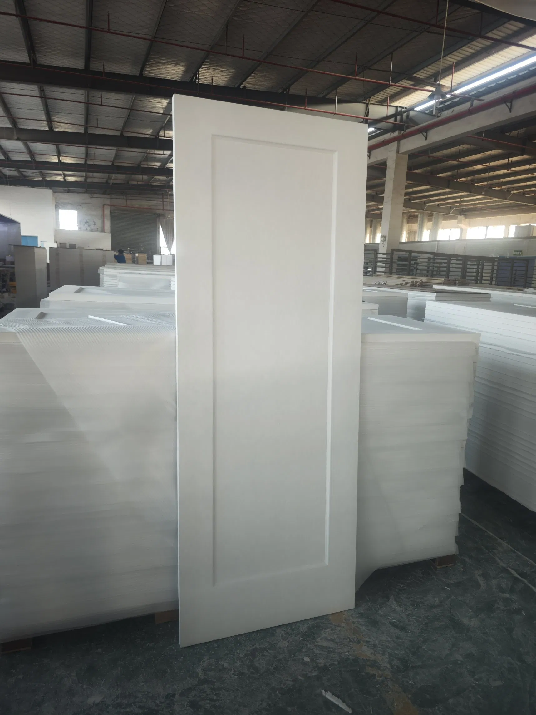 New Design Prehung White Hollow Core MDF Moulded Barn Door for Bedroom Interior