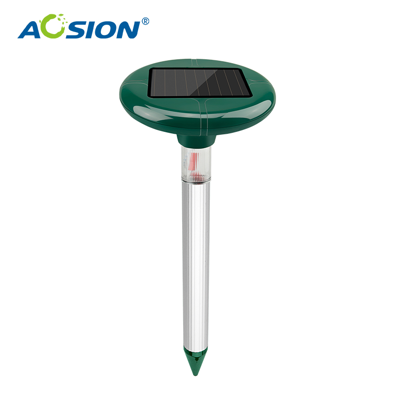 Sonic Mole Repeller for Garden Rodent Control with Solar Powered Lights