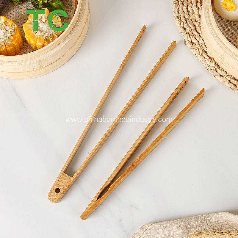 Wholesale Bamboo Toaster Tongs Salad Tongs Kitchen Tong Wood Cooking Tong