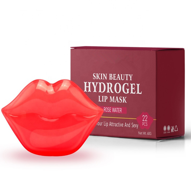 Beauty Nourishing Deep Moisturizing Rose Red Hydrogel Lip Sleeping Mask Patch Manufacturer