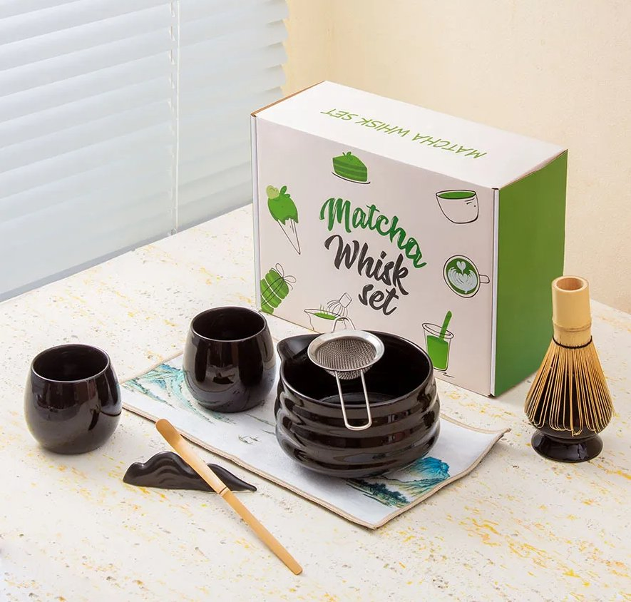 Matcha Starter Whisk Set Best Sell Ceramic Matcha Tea Kit with Bowls