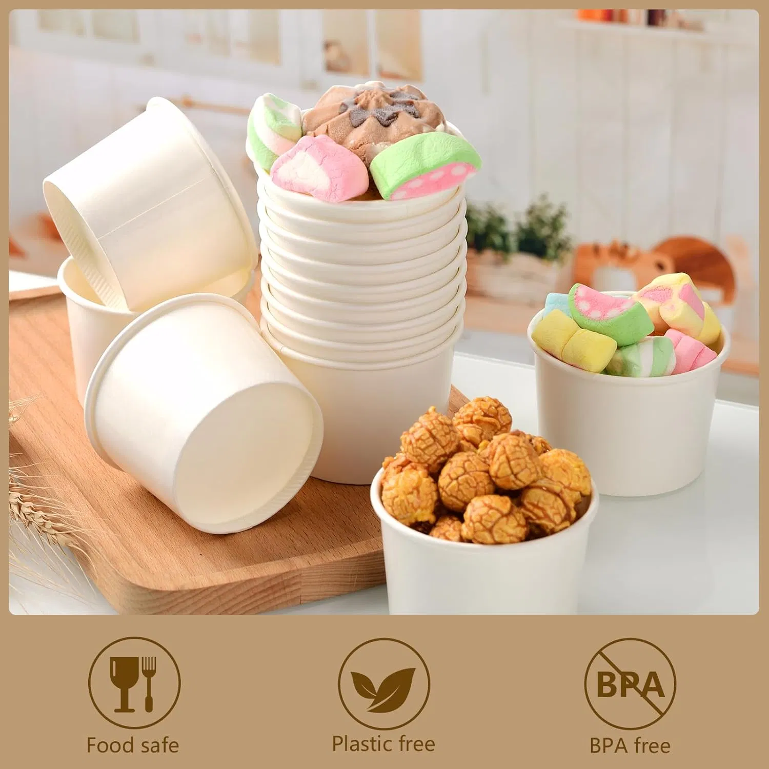 Wuhan Origin Free Sample Paper Ice Cream Cup by Boyuan