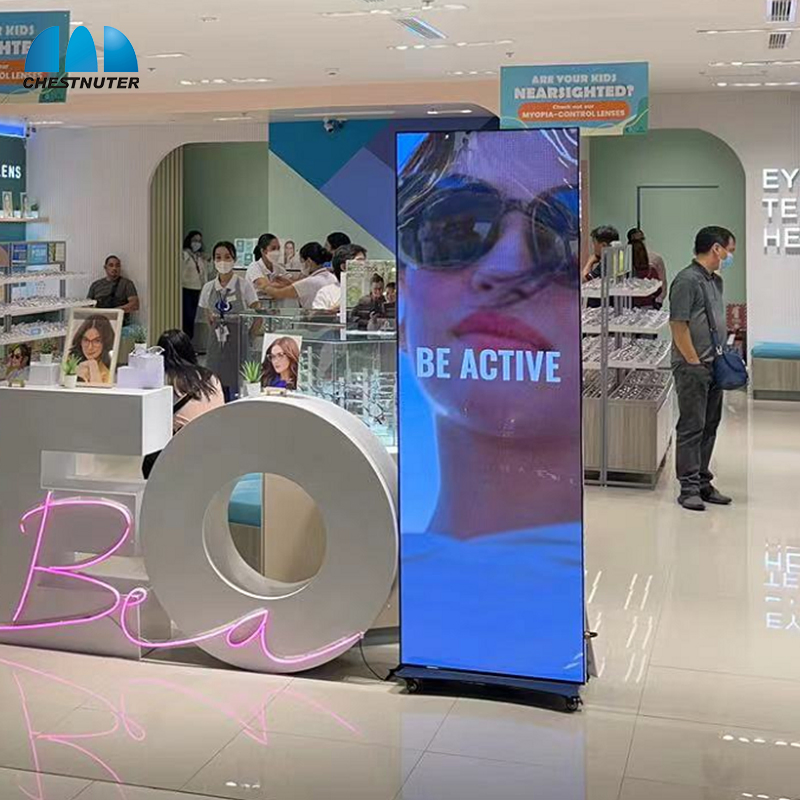 P2.5 LED Poster Vertical Portable Foldable Advertising Poster LED Display WiFi Control LED Display