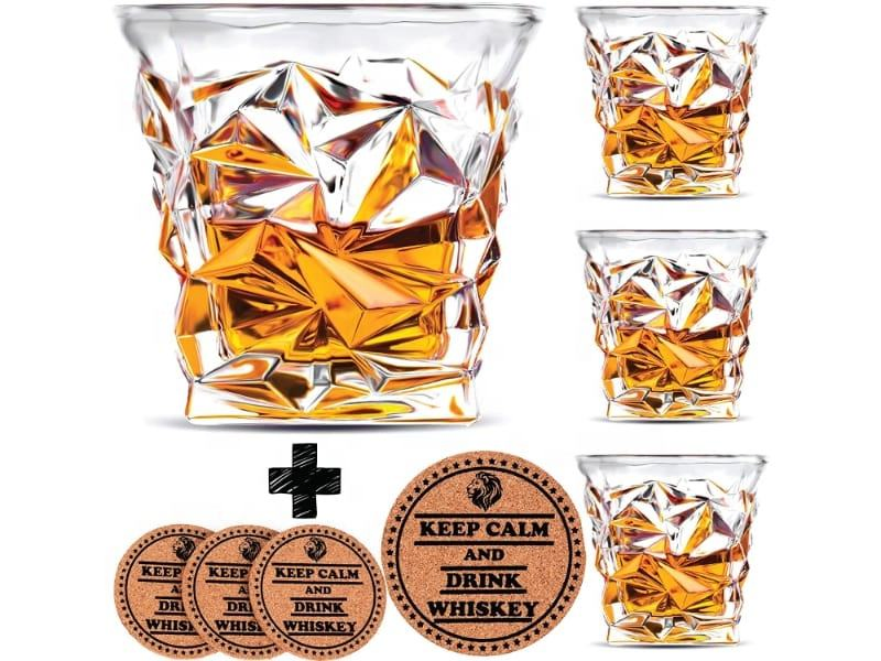 Бокалы для виски Old Fashioned, 10 унций, набор 4 шт