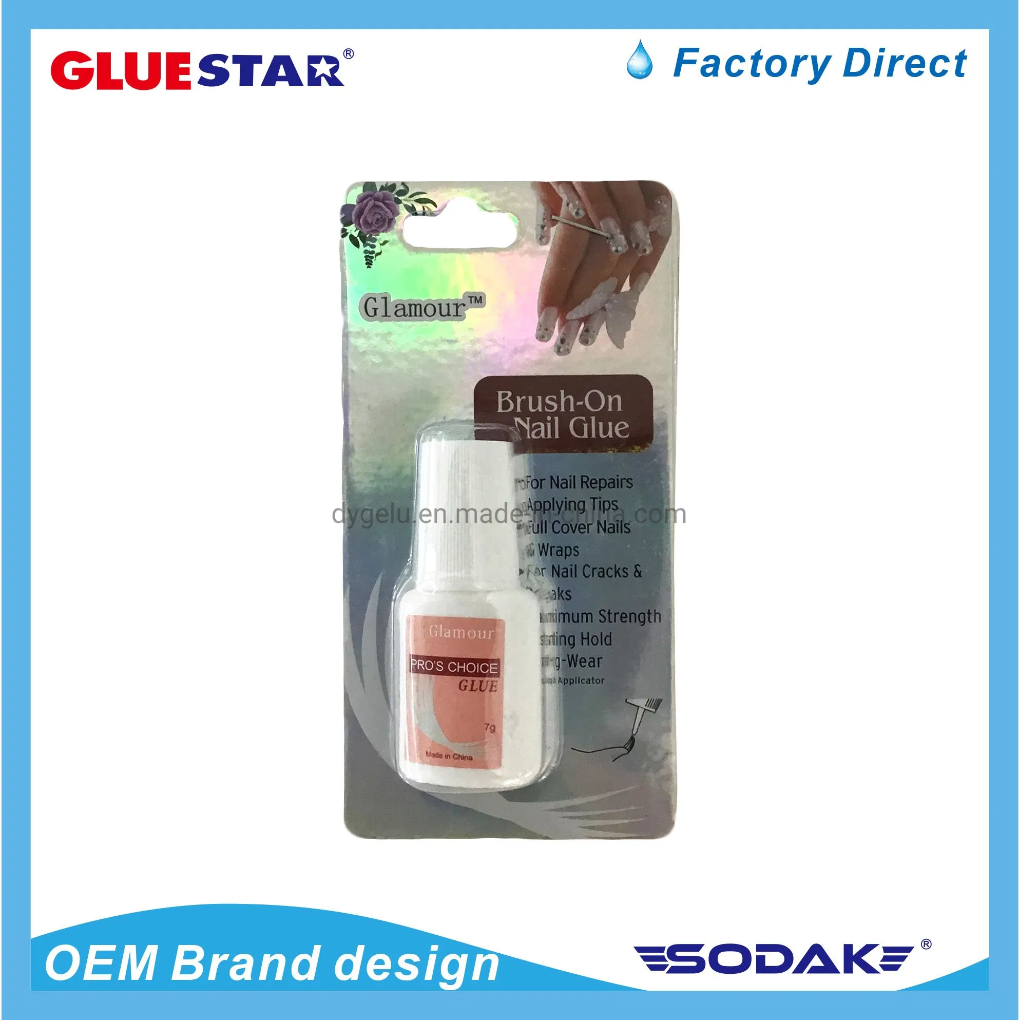 Custom Professional Rhinestone Nails Tips Adhesive Bond 2g Gel Press on Nail Tip Glue for Fake Artificial Nail