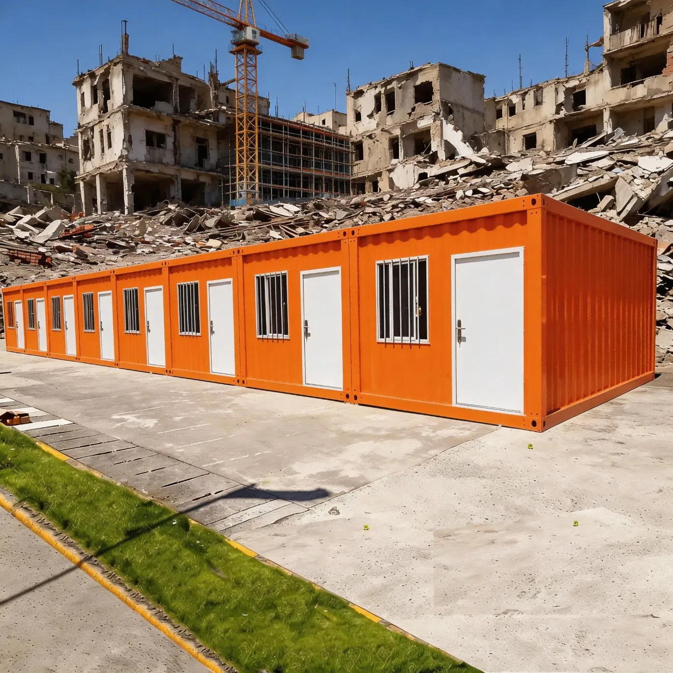 After War Rebuild Fast Built Container House Modular House for Temporary Residence Settlement Prefabricated House