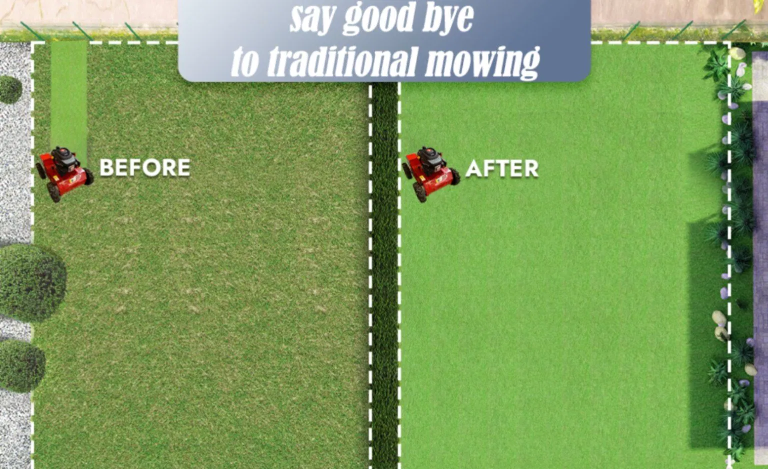 Робот-газонокосилка 224cc с дистанционным управлением