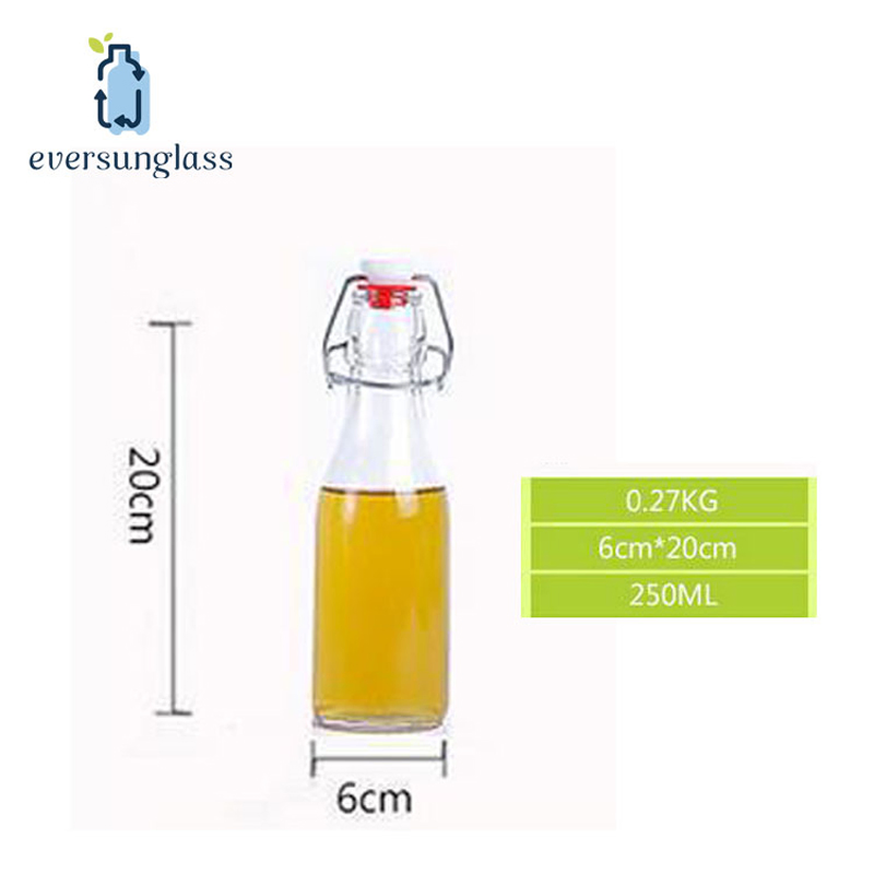Wholesale 250ml Round Olive Oil Bottle with Clasp Clip