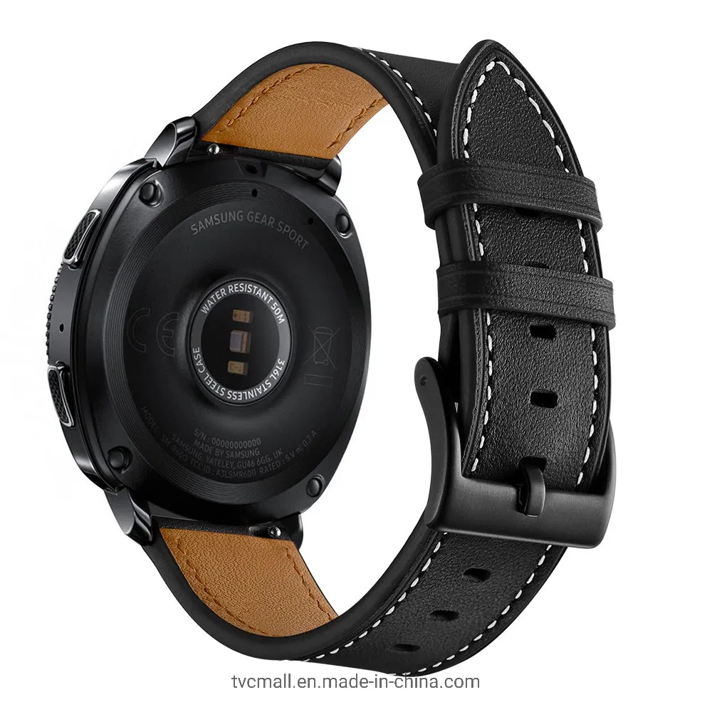 Кожаный ремешок для Samsung Galaxy Watch 4 Classic, черный