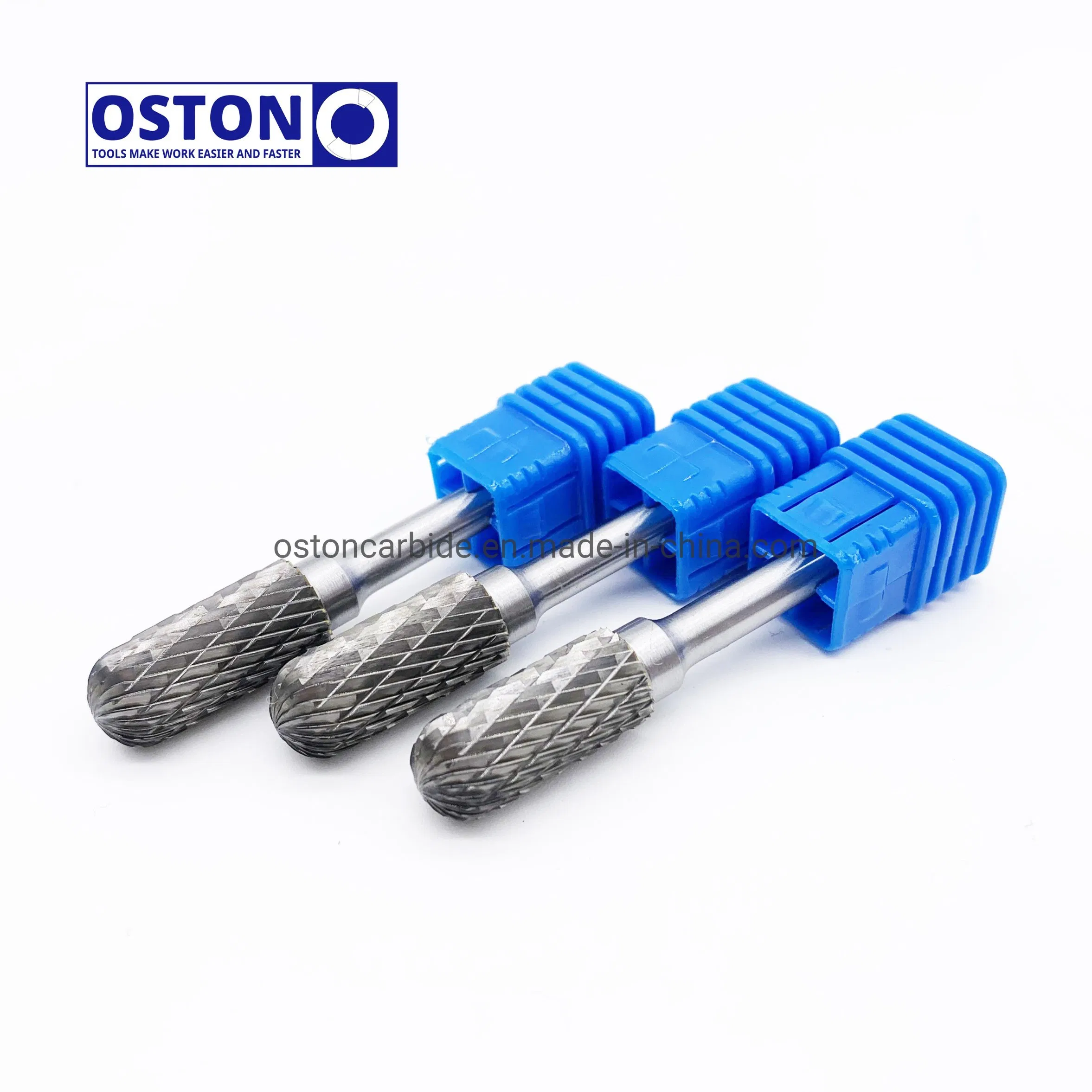 C1020X06 C Type Customized Tool Parts Cylinder Shape with Radius End Double Cut Rotary Bur Rotary Files Cemented Tungsten Carbid