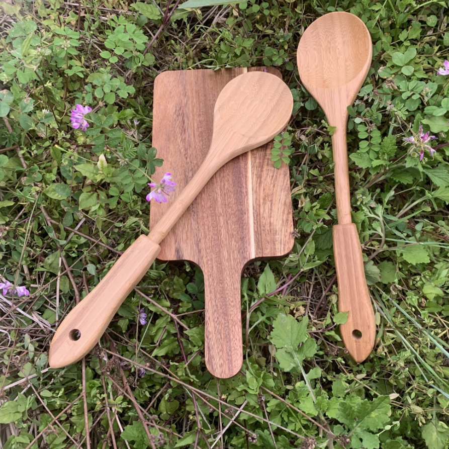 Bamboo Kitchen Cooking Salad Soup Mixed Spoon