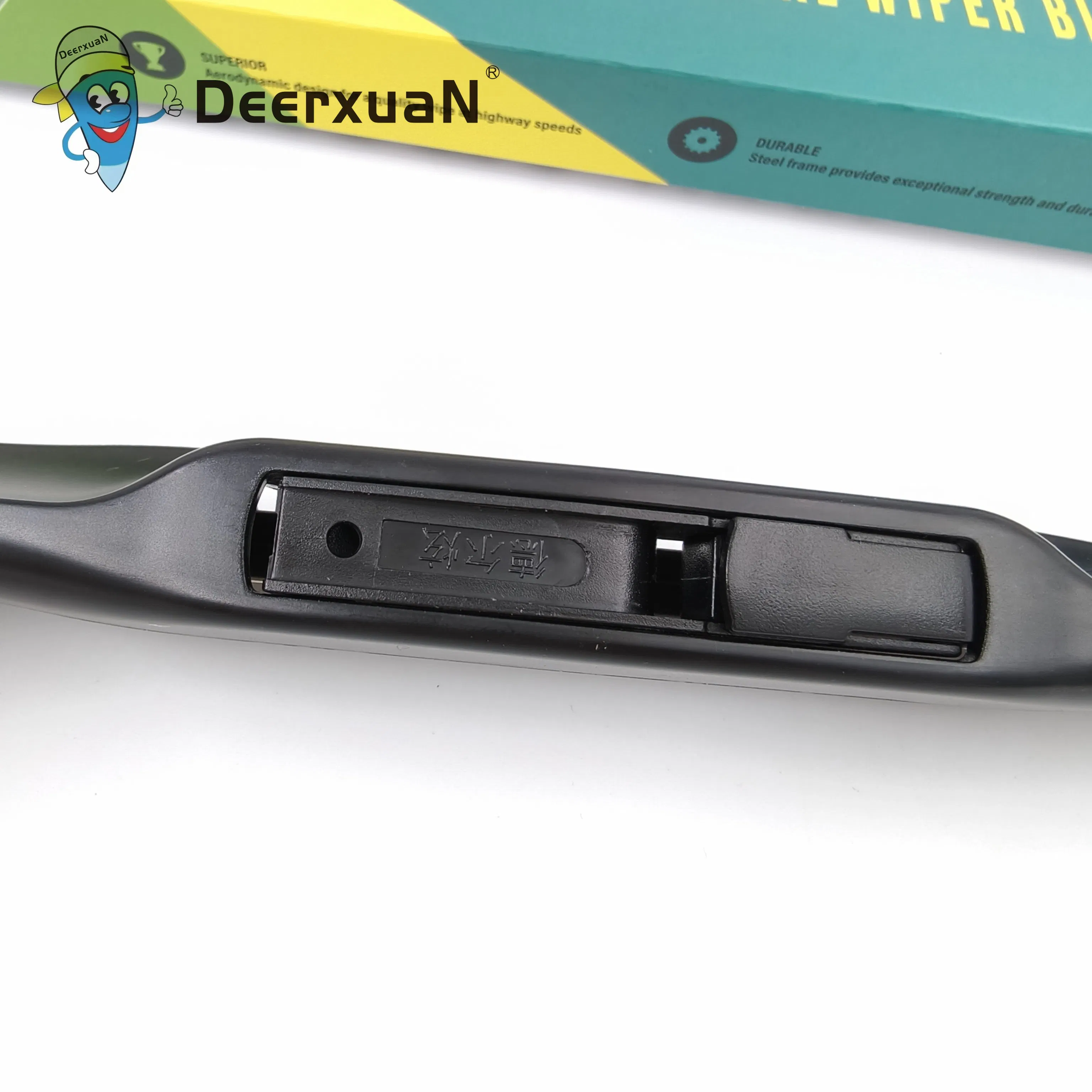 Гибридная плоская бескаркасная щетка стеклоочистителя с костяной вставкой