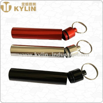 Portable Mini Metal Bin for Holding Toothpick with Keyring Metal Toothpick Dispenser