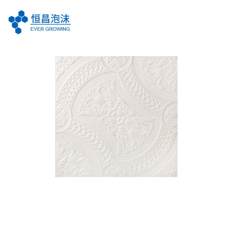 Magnificent Embossed Flower Design Environmental Friendly Decoration Expanded Polystyrene Ceiling