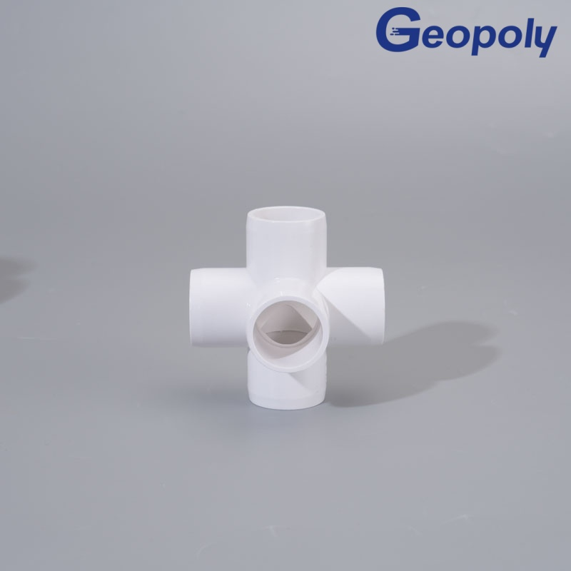 Multi-Size Compatible PVC Three-D Five-Way Connector for Mixed Diameter Pipe Installation