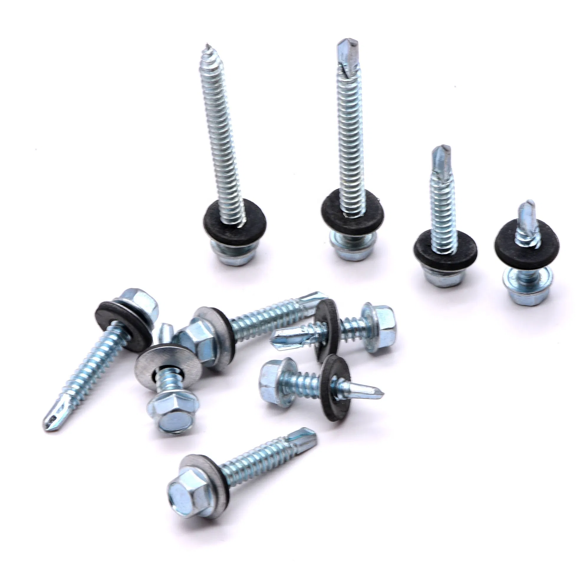 Metal Galvanized Hexagonal Hex Head Self Drilling Screw Roofing Screw Tek Tapping Screw with Rubber