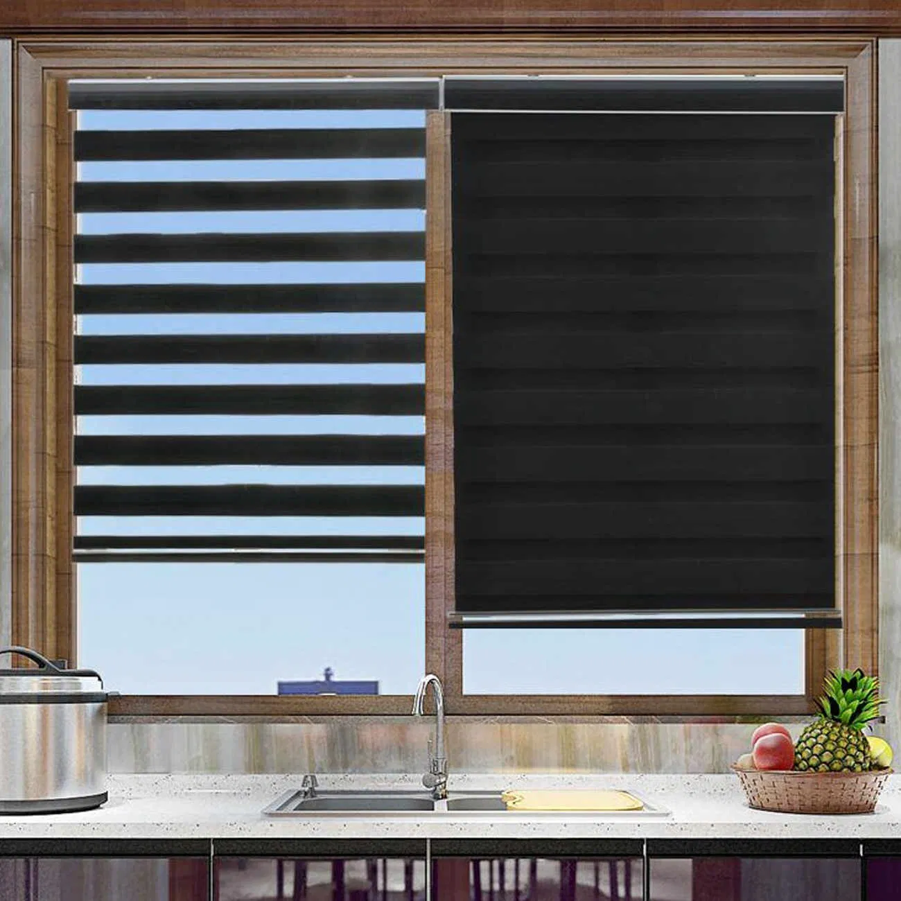 Window Decorations Shades Electric Day and Night Roller Home Zebra Blinds