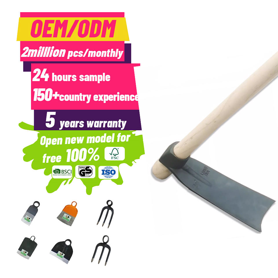 Agricultural Steel Digging Open Land and Loose Soil Hoe with Wood Handle