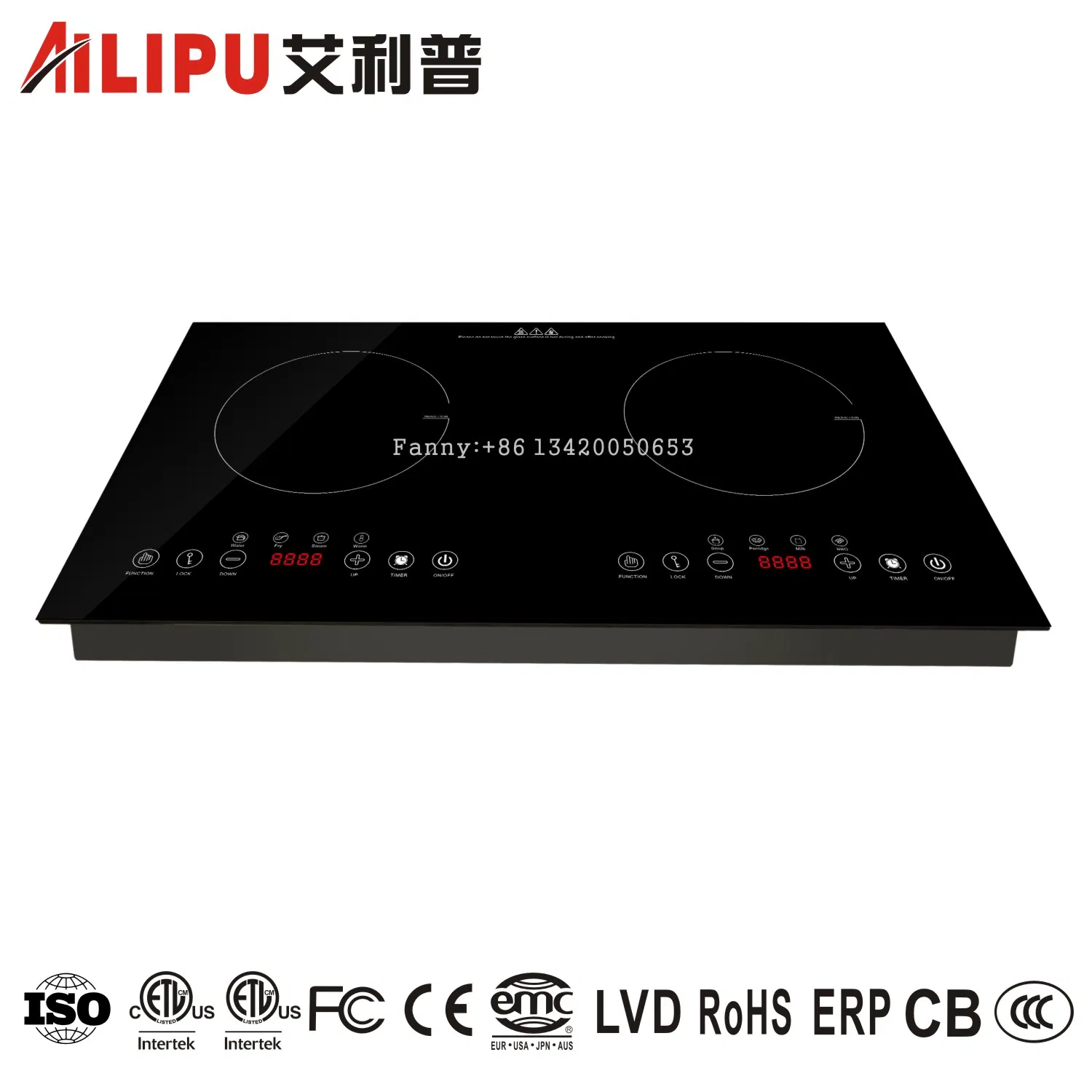 Built in Kitchenware Double Burners Induction Cooktop/Induction Cooker