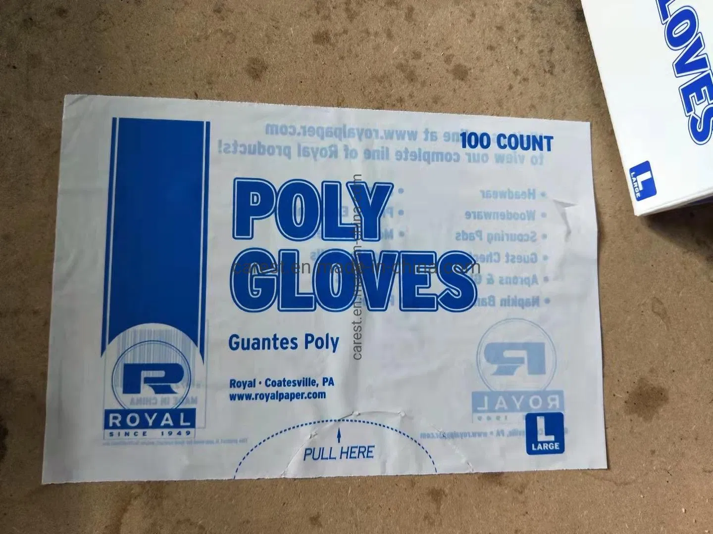 Disposable PE Poly Gloves Transparent Handbag