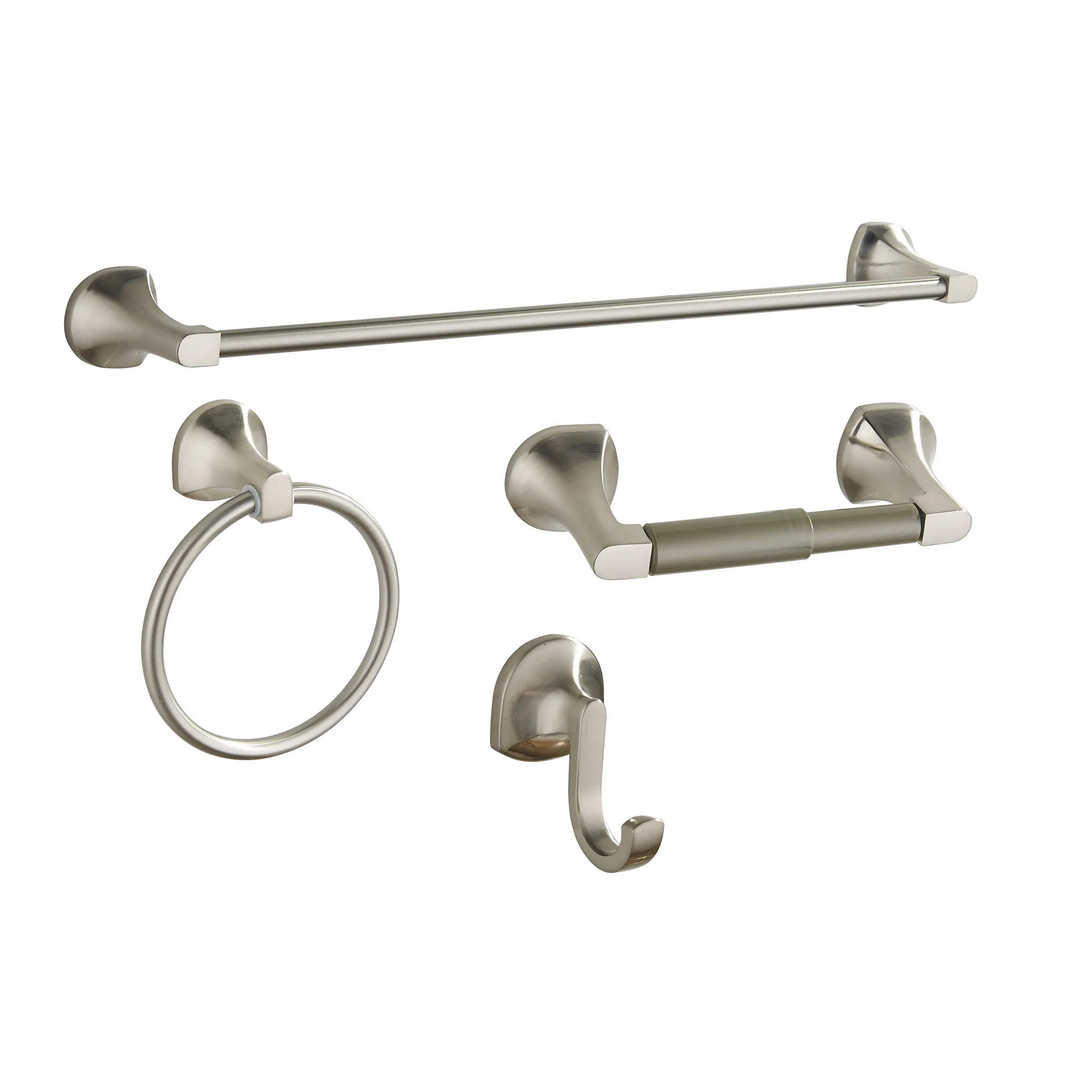Wall Mounted Zinc Alloy Brushed Nickel Bathroom Accessory Set