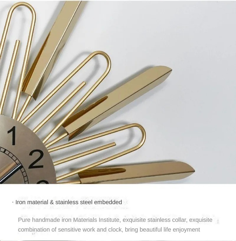 Modern Minimalist Stylish Atmospheric Clock Wall Hanging Clock Creative Wall Decoration