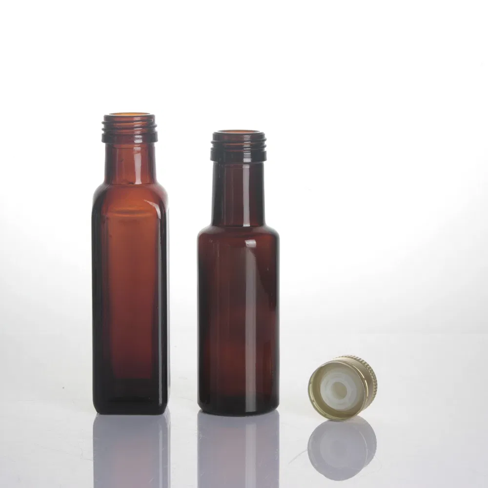100ml Brown Color Round Square Shape Olive Oil Bottle