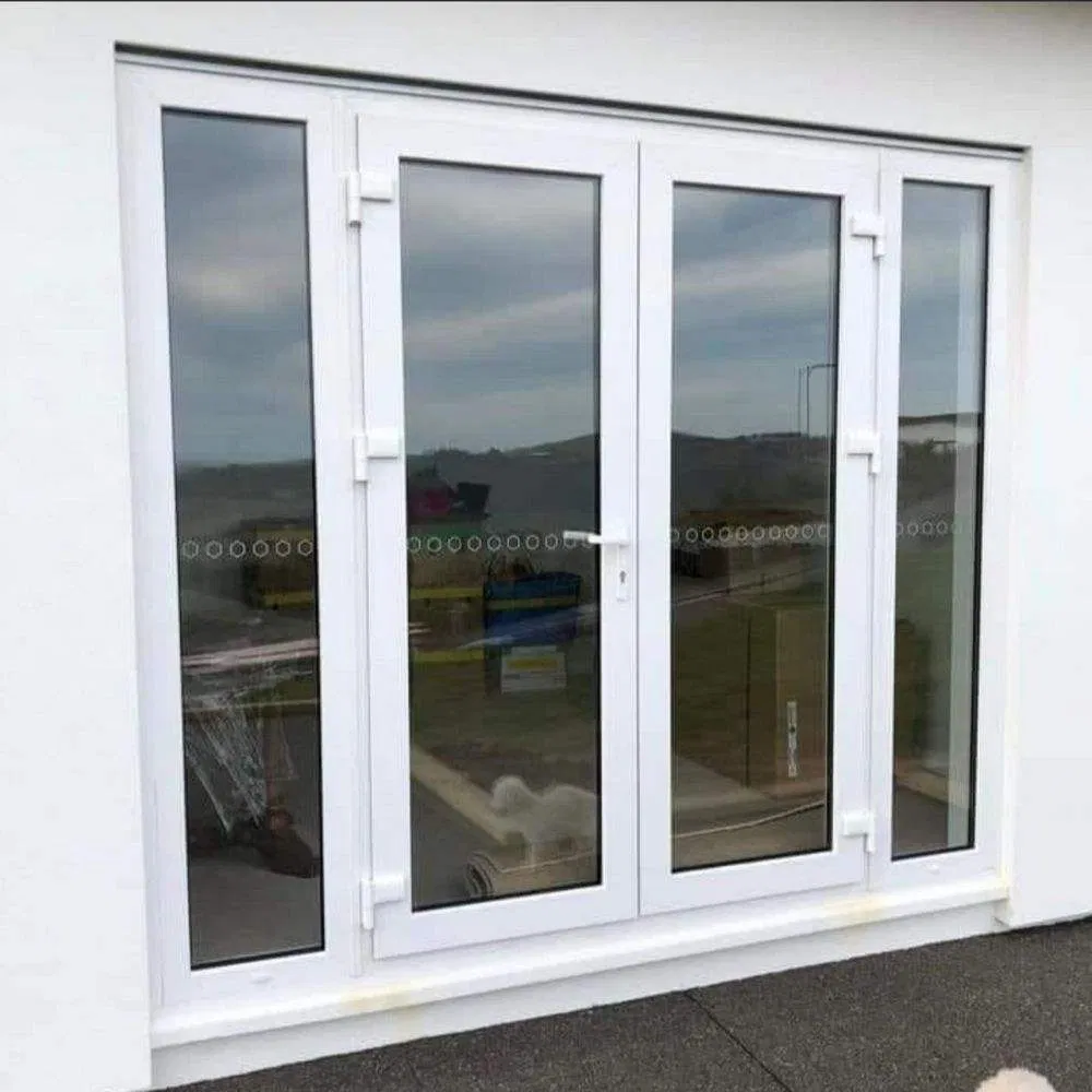Conch UPVC Casement Door Double Glazing Heat Insulation for House Entrance
