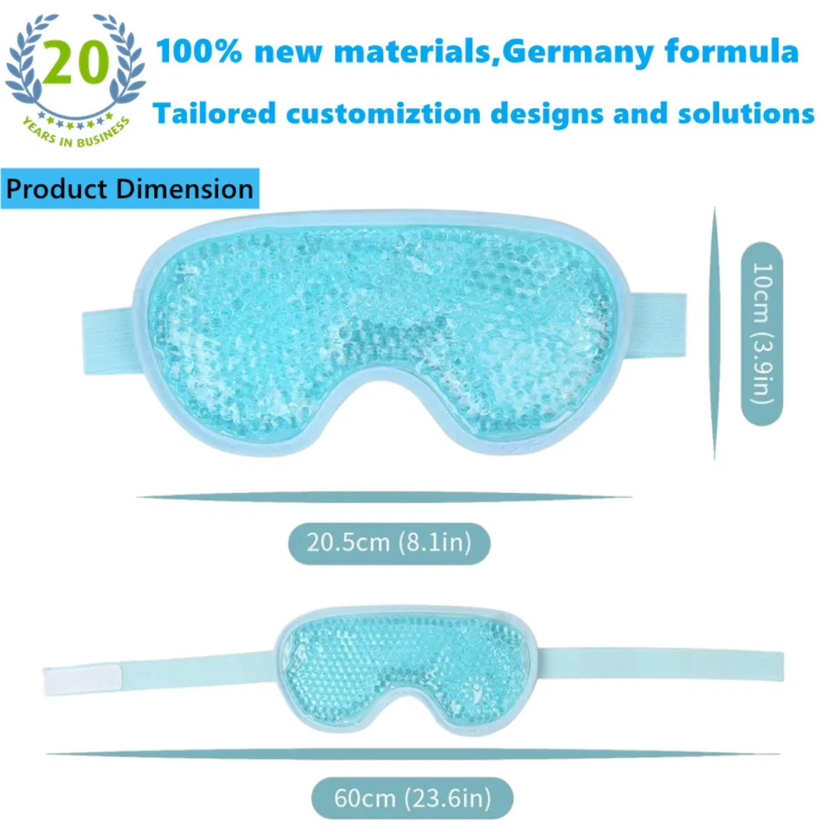 China Wholesale Unisex Gel Head Wrap Tension Stress Relief Soothing Headache Ice Eye Mask for Indoor Outdoor