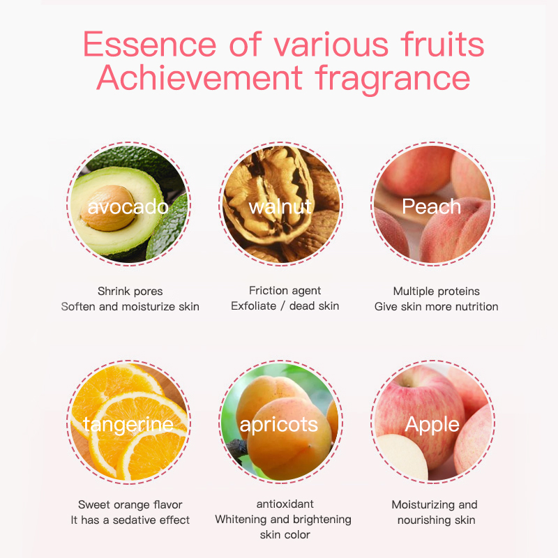 OEM Private Logo Go Cutin Dead Skin Exfolianting Corporal Whitening Hand Foot Face Fruit Body Scrub