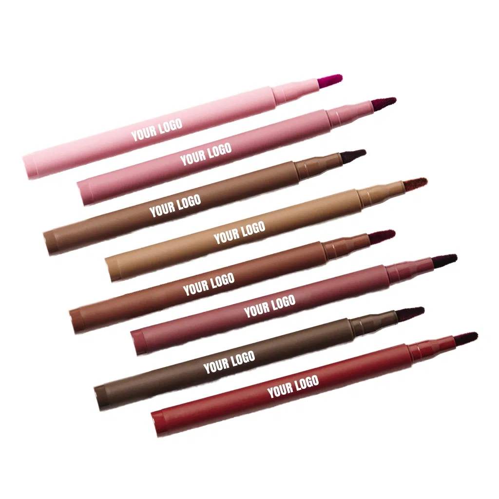 New Customized Lip Contour Stain 8 Colors 2 in 1 Long Lasting Makeup Liquid Waterproof Tint Lip Stain Marker Lip Liner