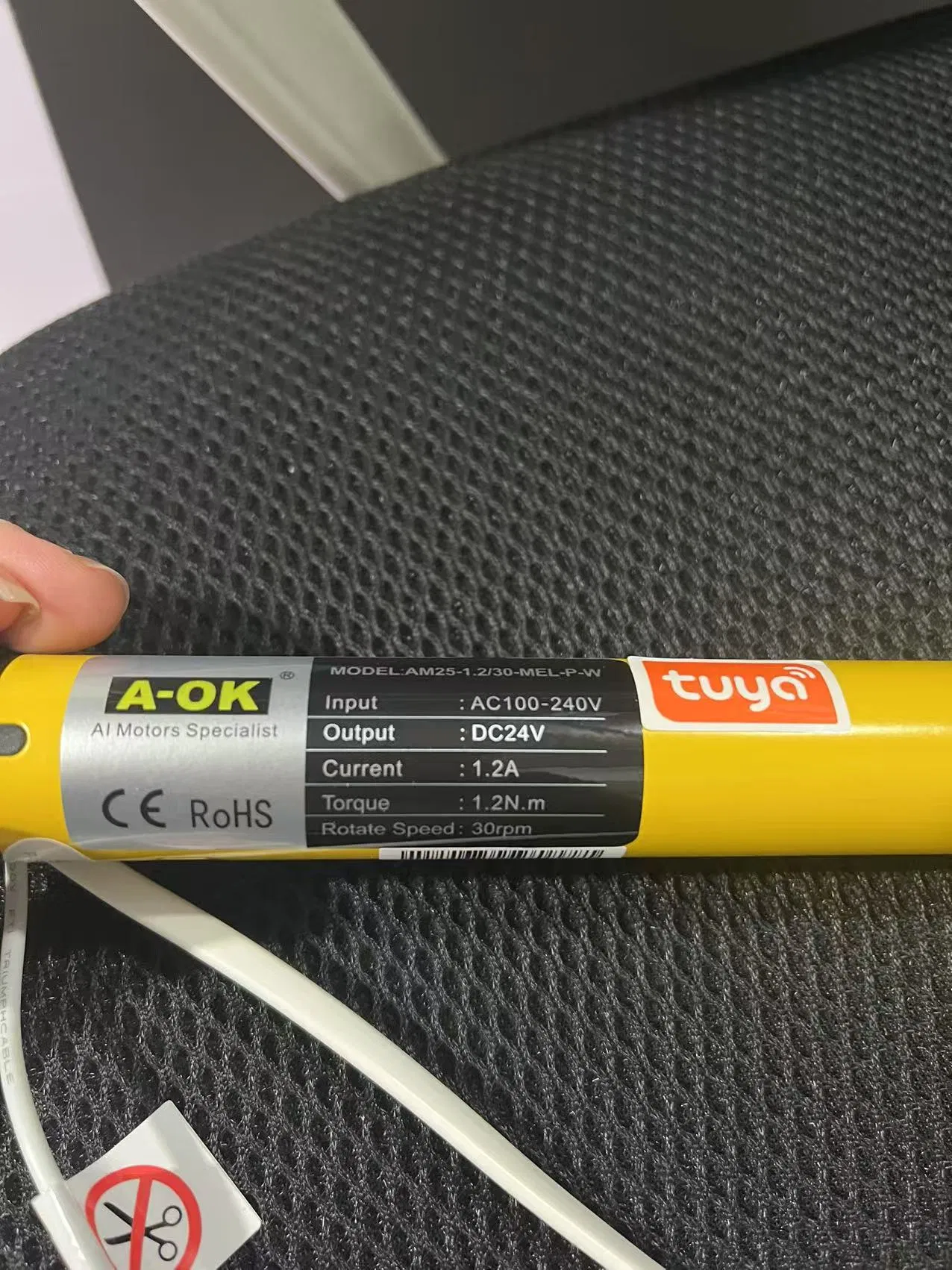 Aok 12V DC Short Tubular Motor for Small Electric Rolling Blinds