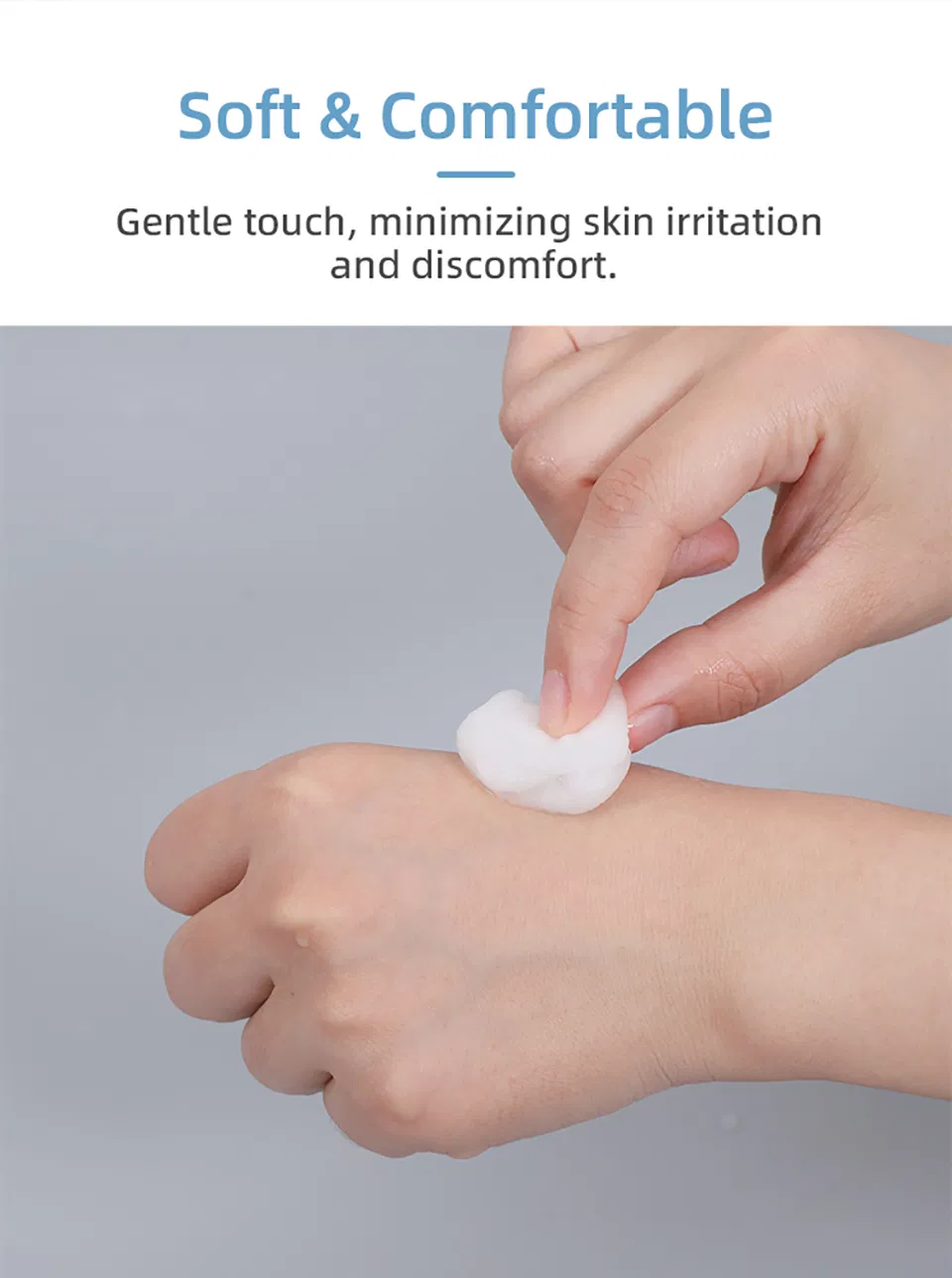 Sterile Medical Cotton Balls Lint Free and High Absorbent