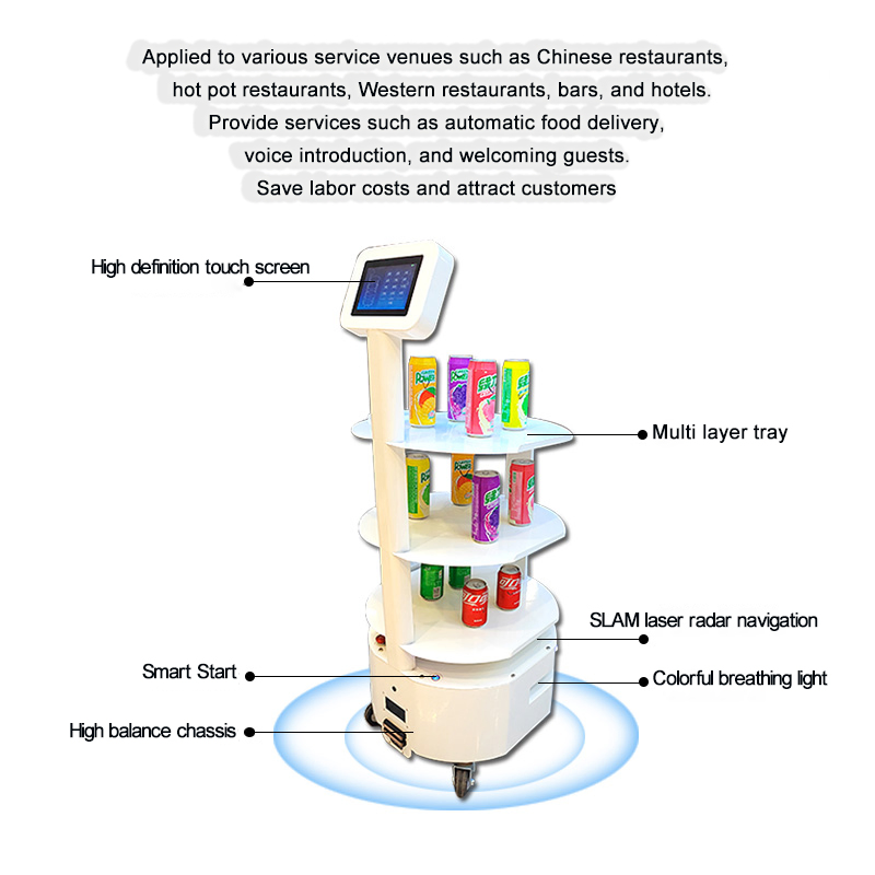 High Cost Performance Catering and Hotel Customized Commercial Service Delivery Robot