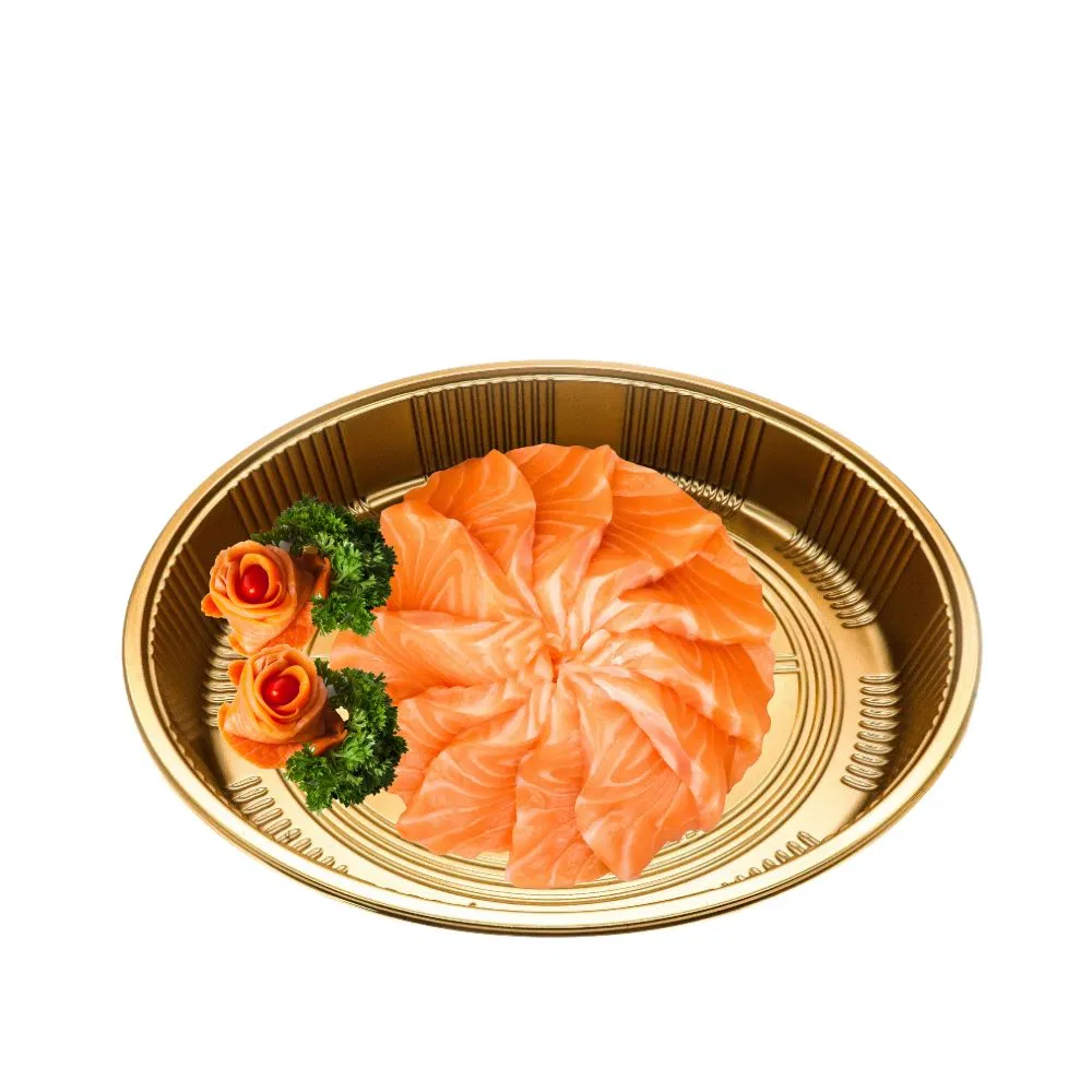 13 Inch Stackable Round Serving Tray Disposable Party Snack Food Packaging Takeaway
