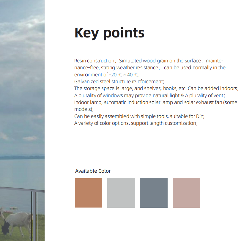 Hot Sale 1o*8FT Plastic Shed for Outdoor Garden Storage Tool Cabinet