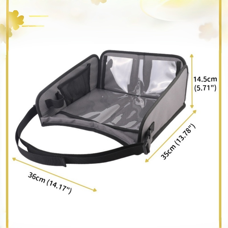 Car Seat Tray for Kids Travel, Car Trays for Kids Roadtrip Essentials, Carseat Table Tray for Kids Road Trip Activities - Toddler Lap Desk Organizer for Airplan