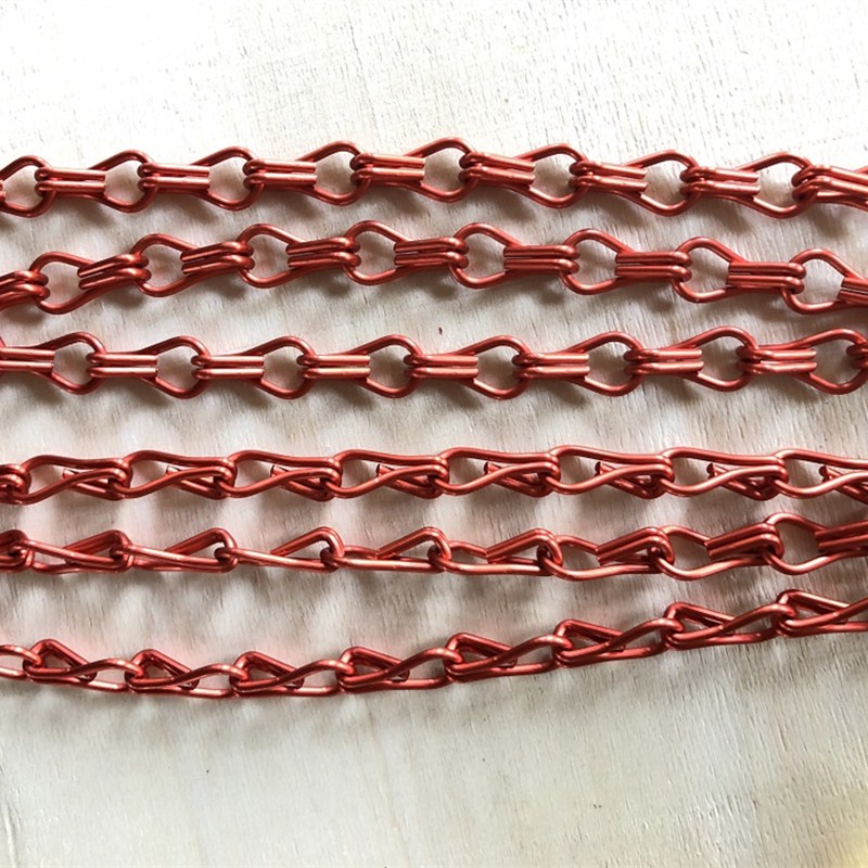 Anodic Oxidation Double Hook Hanging Aluminium Chain Link Screen Curtain