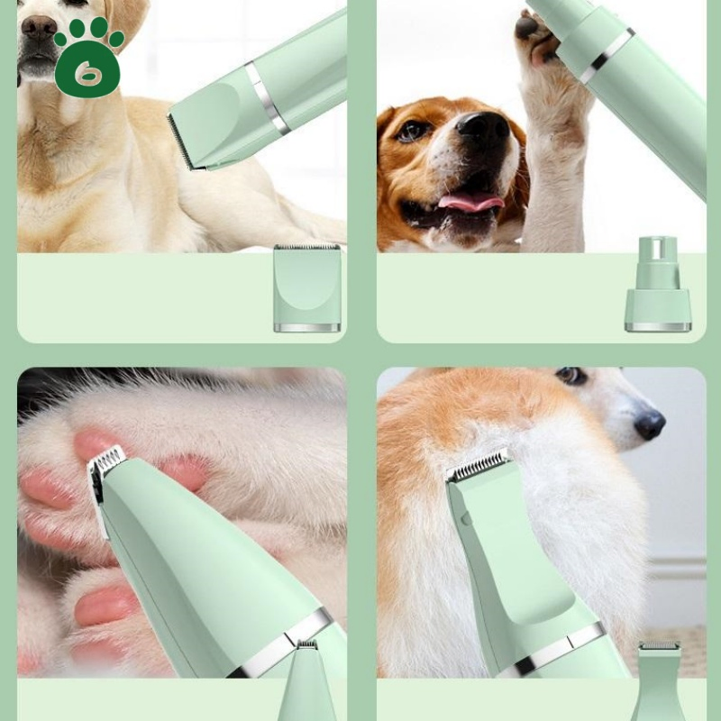 Multifunction Professional Pet Hair Clipper Electric Cordless Cat & Dog Grooming Kit 4 in 1 Rechargeable Portable Plastic Design