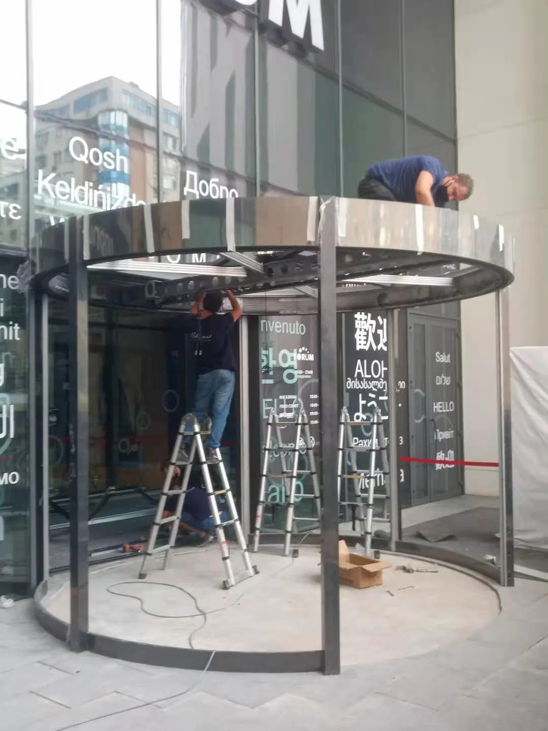 Automatic 2 Wings Revolving Door