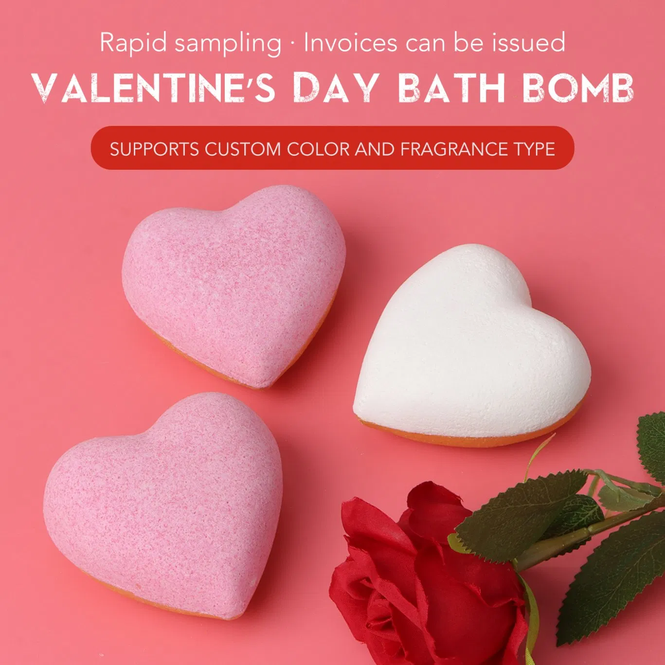 Private label High Quality Natural Heart Shape Bath Bomb Gift Set for Her